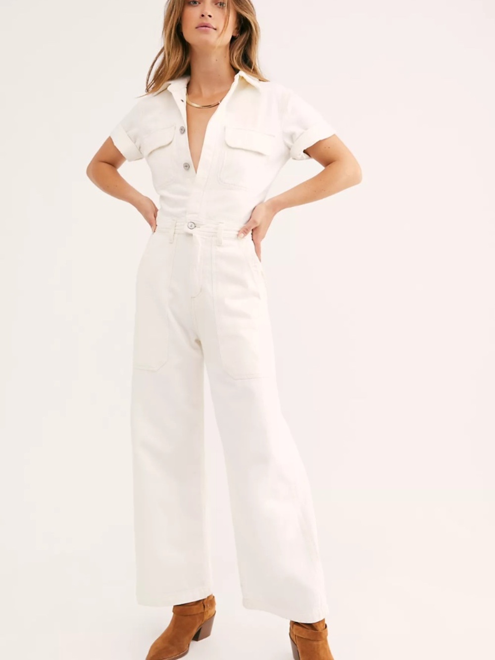 Citizens Of Humanity Miki Jumpsuit Wide Leg Denim Cotton Womens 10